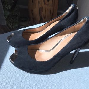 COACH Black suede stilettos